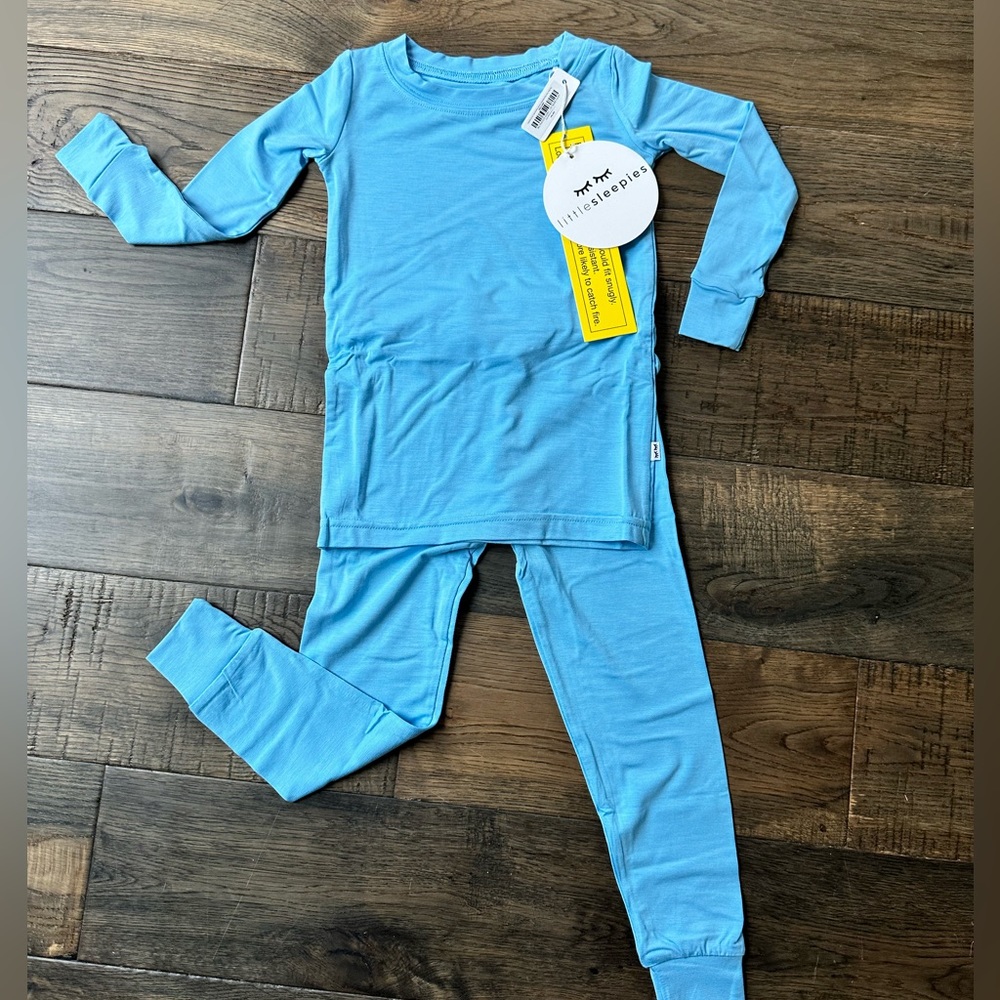 Little Sleepies sky blue two-piece pjs